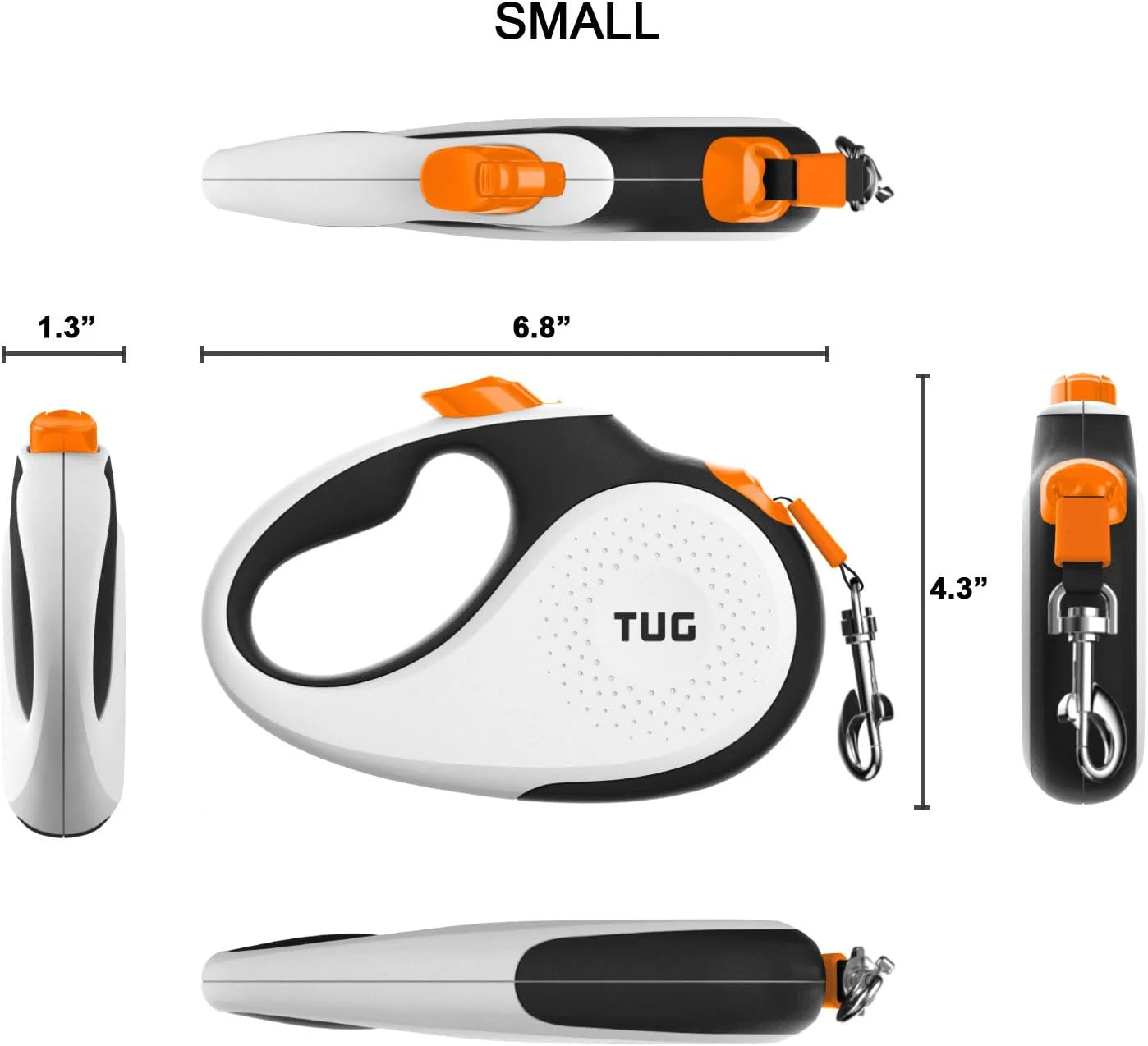 TUG 360° Tangle-Free Retractable Dog Leash - One-Handed Control with Anti-Slip Grip