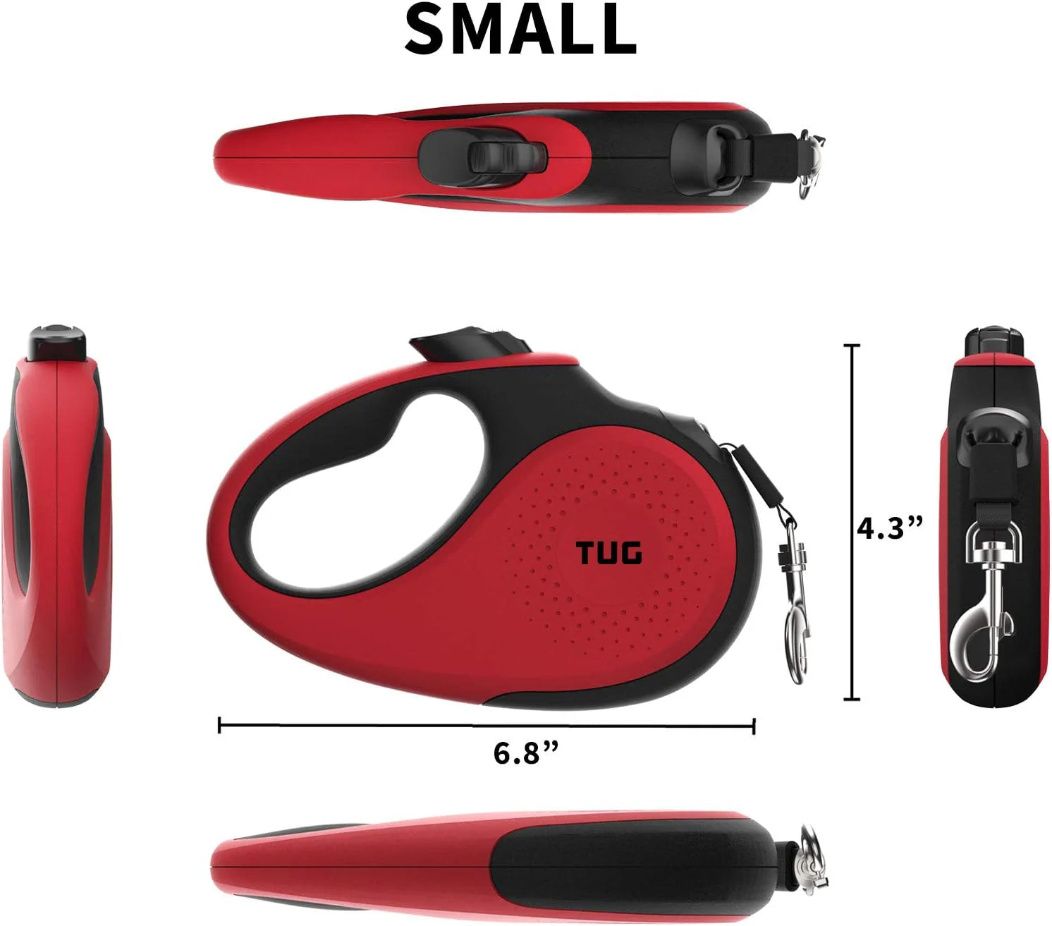 TUG 360° Tangle-Free Retractable Dog Leash - One-Handed Control with Anti-Slip Grip