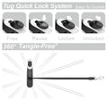 TUG 360° Tangle-Free Retractable Dog Leash - One-Handed Control with Anti-Slip Grip