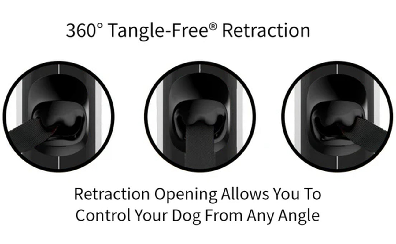 TUG 360° Tangle-Free Retractable Dog Leash - One-Handed Control with Anti-Slip Grip
